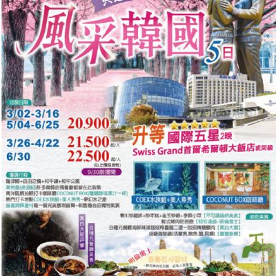【3-6月】風采韓國 5日