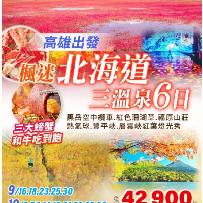 【9-10月】楓迷北海道三溫泉6日